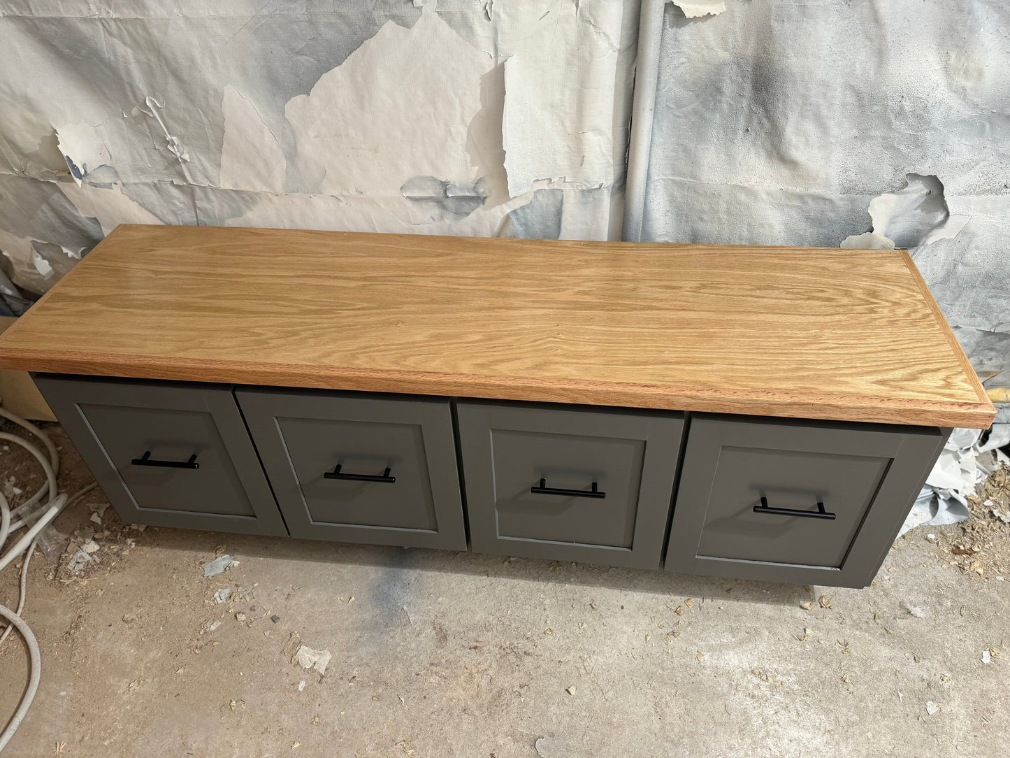Mudroom storage Bench with 4 drawers