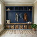 The Willowbrook Entryway Bench with Hooks || 6 Open Cubbies