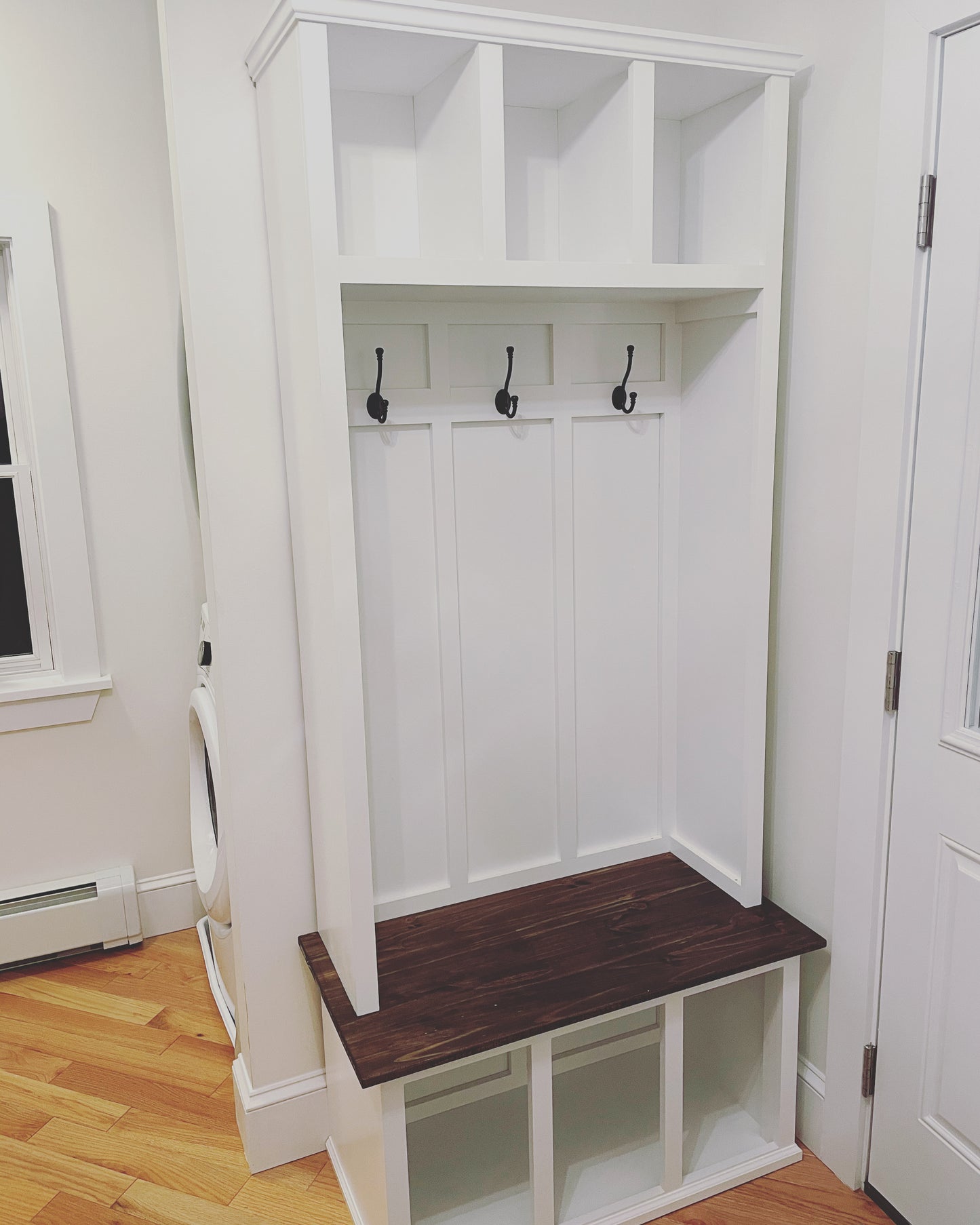 Farmhouse Halltree | Mudroom locker Farmhouse Halltree | Mudroom locker | hall tree | entryway furniture | bench with storage | shaker cabinet| hall tree | entryway furniture | bench with storage | shaker cabinet