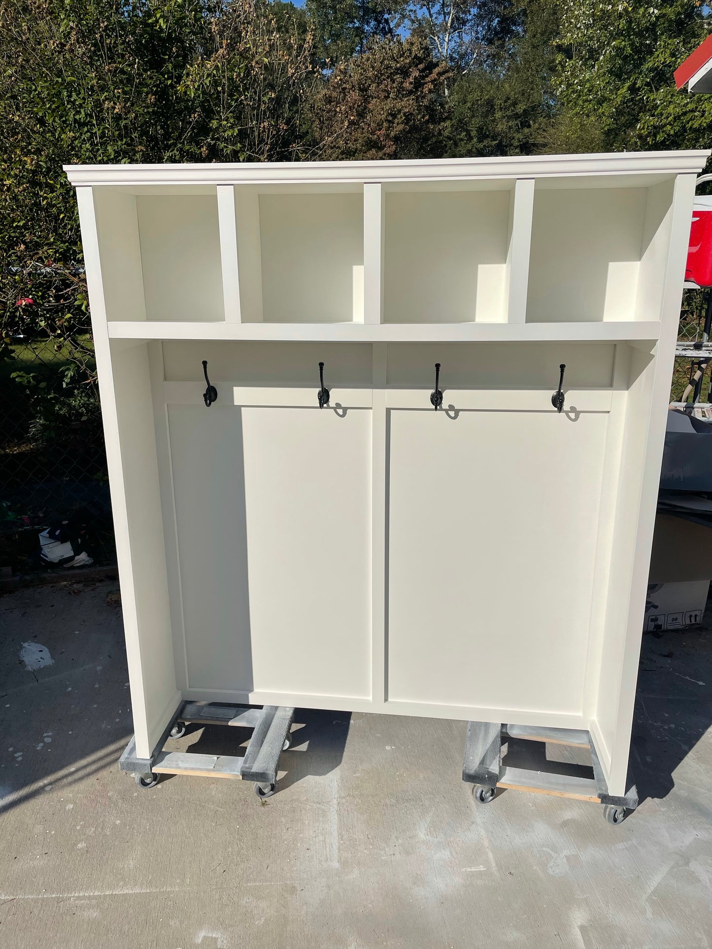 Farmhouse Halltree | Mudroom locker Farmhouse Halltree | Mudroom locker | hall tree | entryway furniture | bench with storage | shaker cabinet| hall tree | entryway furniture | bench with storage | shaker cabinet