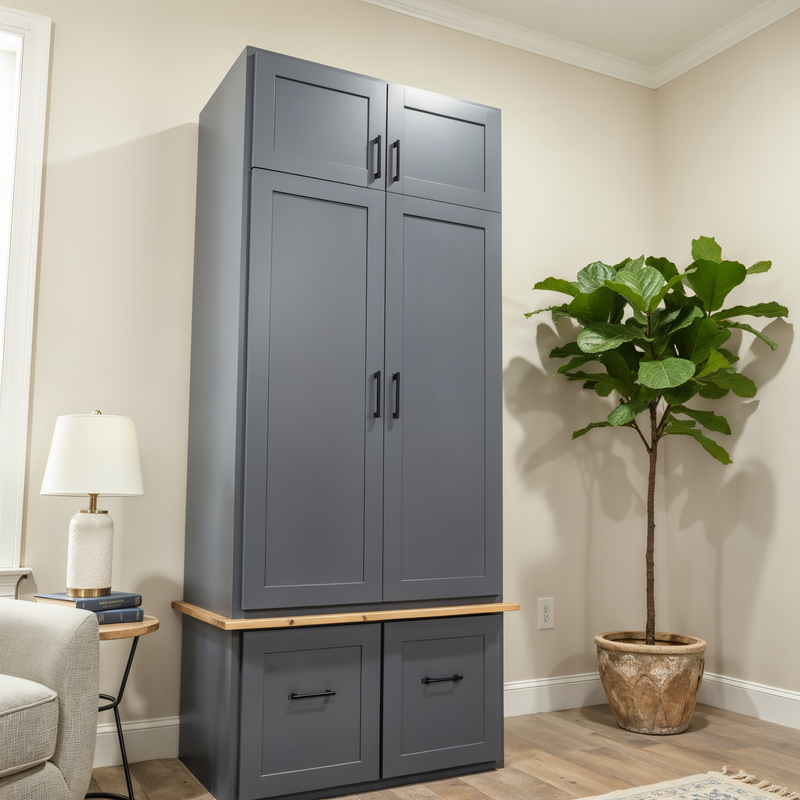 The Tallnook Mudroom Cabinet with Storage Lockers