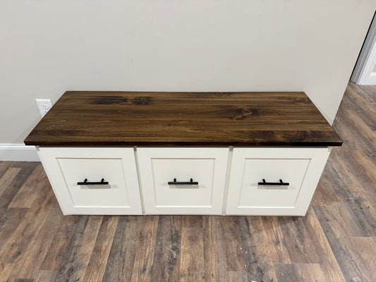 Entryway storage Bench with 3 drawers