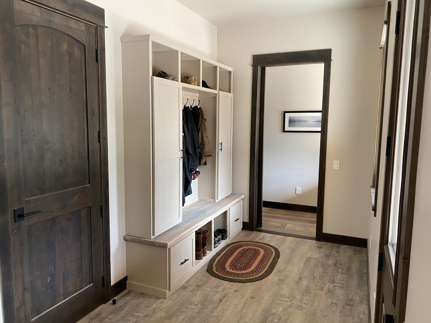 Halltree with lockers and drawer