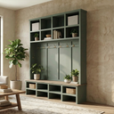 The Brentwood Halltree || Entryway Bench with Shelves