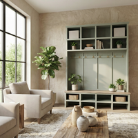 The Brentwood Halltree || Entryway Bench with Shelves