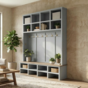 The Brentwood Halltree || Entryway Bench with Shelves