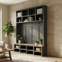 The Brentwood Halltree || Entryway Bench with Shelves