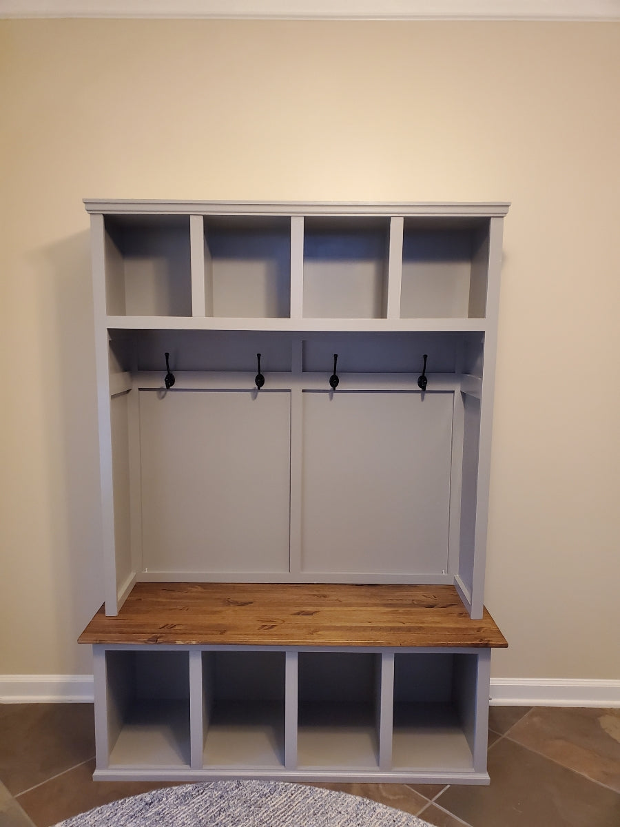 Farmhouse Halltree | Mudroom locker Farmhouse Halltree | Mudroom locker | hall tree | entryway furniture | bench with storage | shaker cabinet| hall tree | entryway furniture | bench with storage | shaker cabinet