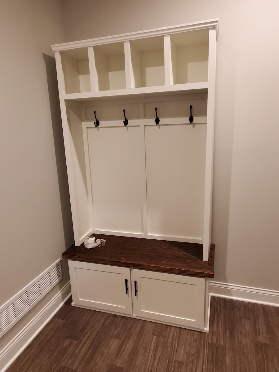 Farmhouse Halltree | Mudroom locker Farmhouse Halltree | Mudroom locker | hall tree | entryway furniture | bench with storage | shaker cabinet| hall tree | entryway furniture | bench with storage | shaker cabinet