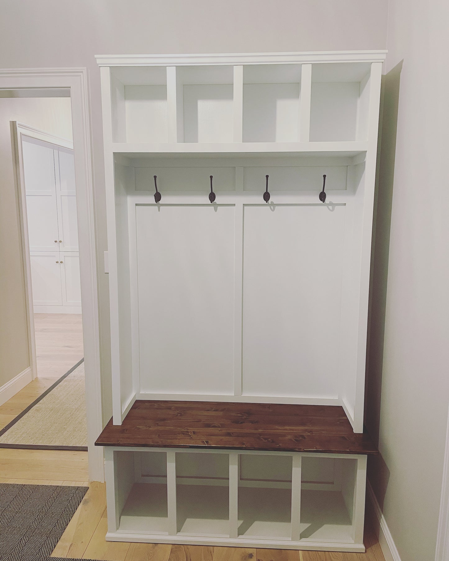 Farmhouse Halltree | Mudroom locker Farmhouse Halltree | Mudroom locker | hall tree | entryway furniture | bench with storage | shaker cabinet| hall tree | entryway furniture | bench with storage | shaker cabinet